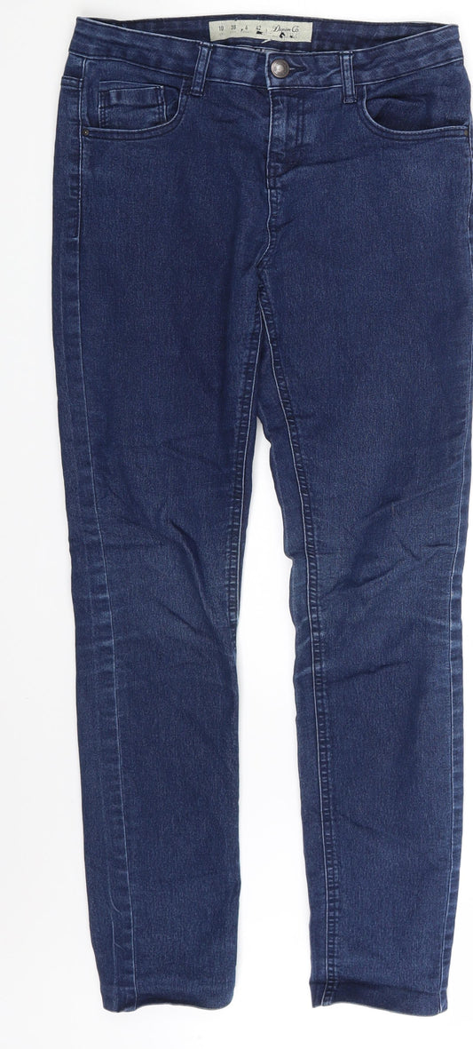 Denim Co. Womens Blue  Denim Skinny Jeans Size 10 L29 in