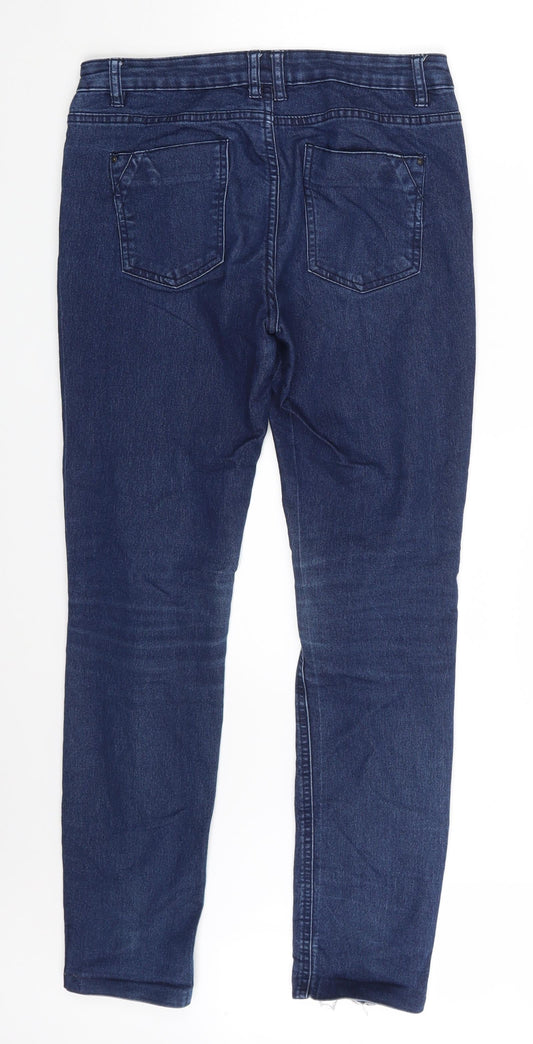 Denim Co. Womens Blue  Denim Skinny Jeans Size 10 L29 in