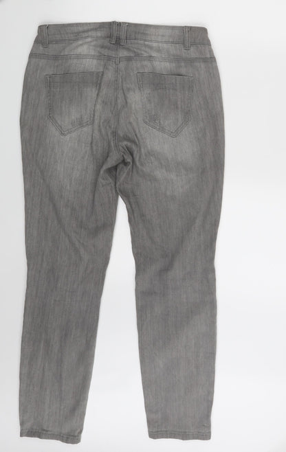 Best Connections Womens Grey  Denim Skinny Jeans Size 30 in L28 in