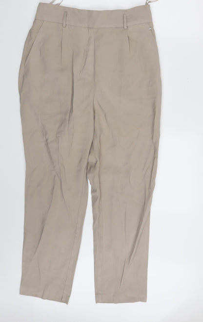 F&F Womens Beige   Dress Pants Trousers Size 14 L25 in