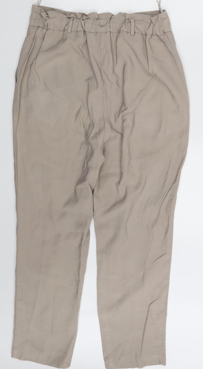 F&F Womens Beige   Dress Pants Trousers Size 14 L25 in