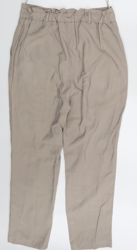 F&F Womens Beige   Dress Pants Trousers Size 14 L25 in