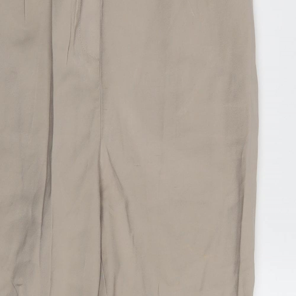 F&F Womens Beige   Dress Pants Trousers Size 14 L25 in