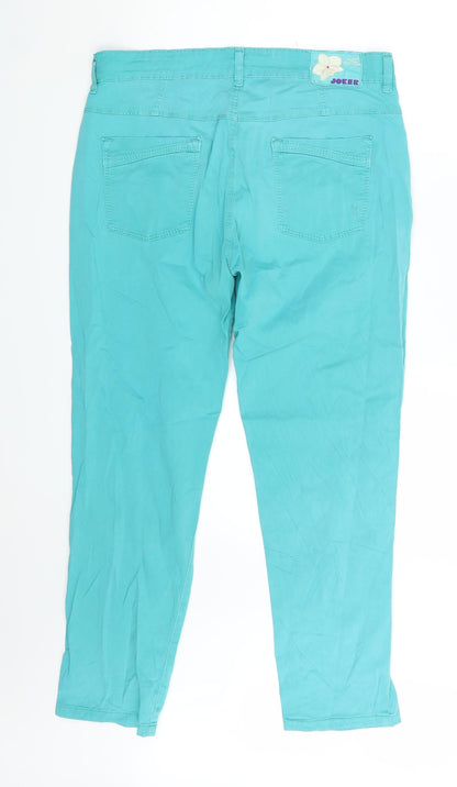Joker Womens Green  Denim Straight Jeans Size 34 in L27 in