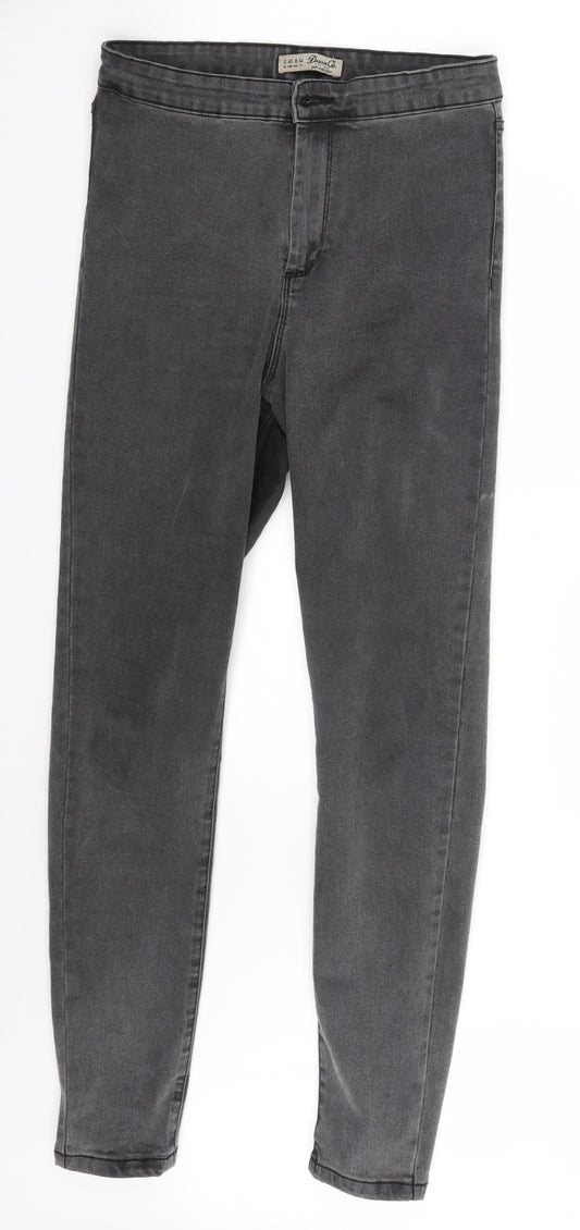 Denim Co. Womens Grey  Denim Skinny Jeans Size 12 L27 in