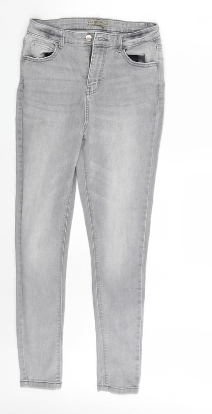 Denim Co. Womens Grey  Denim Skinny Jeans Size 14 L27 in