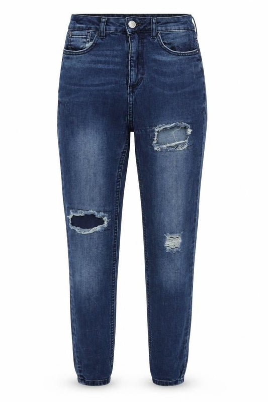Womens UK Size 10 F&F Slim Fit Tapered Blue Jeans