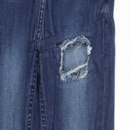 F&F Womens Blue  Denim Tapered Jeans Size 10 L26 in