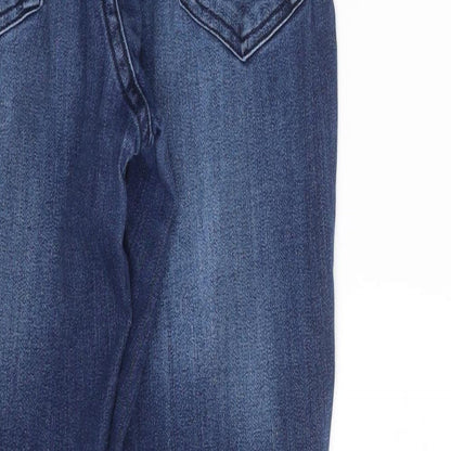 F&F Womens Blue  Denim Tapered Jeans Size 10 L26 in