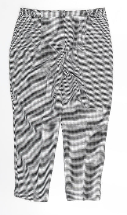 Womens UK Size 16 BASSINI Regular Fit Chino Black Trousers