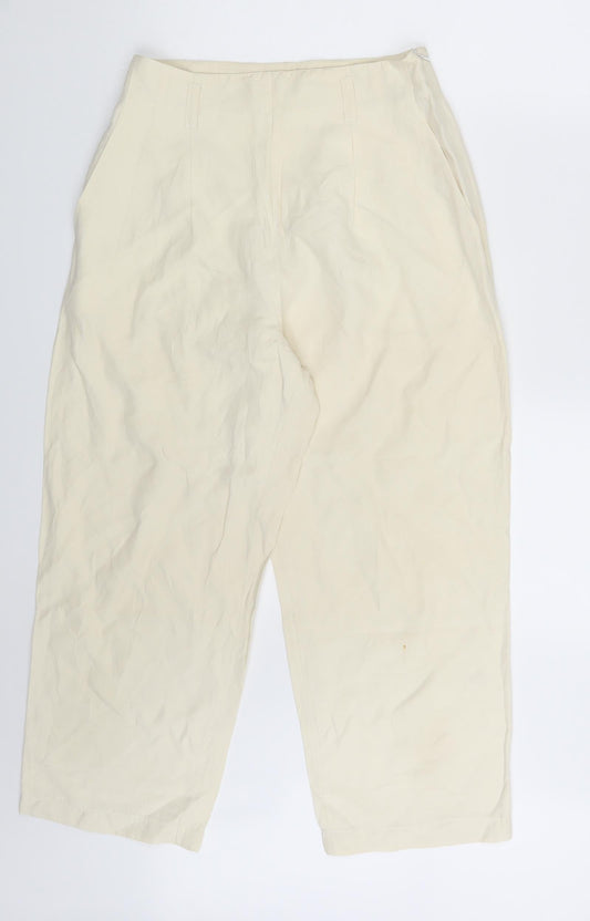 Womens UK Size 26 in Preworn Regular Fit  Ivory Trousers