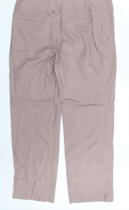 Gonto Womens Pink   Chino Trousers Size 14 L28 in