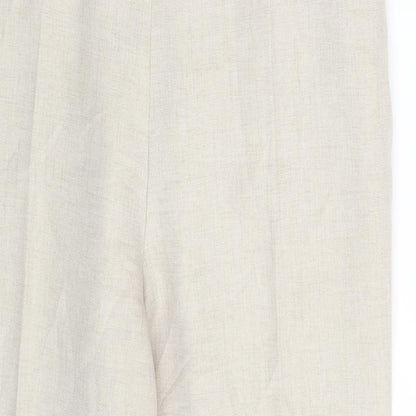 Womens UK Size 14 BHS Regular Fit Dress Pants Beige Trousers
