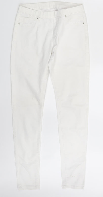 Denim Co. Womens White  Denim Jegging Jeans Size 6 L29 in