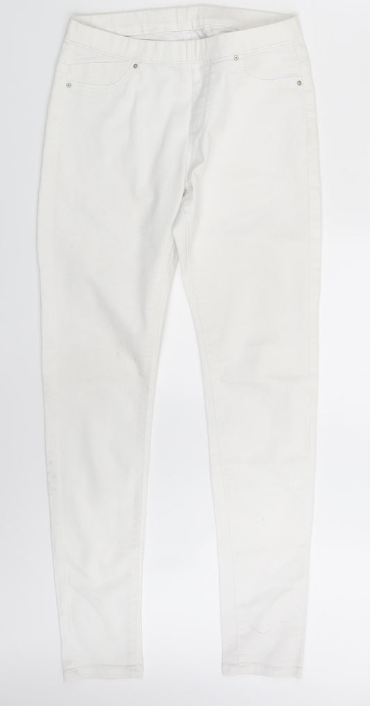 Denim Co. Womens White  Denim Jegging Jeans Size 6 L29 in