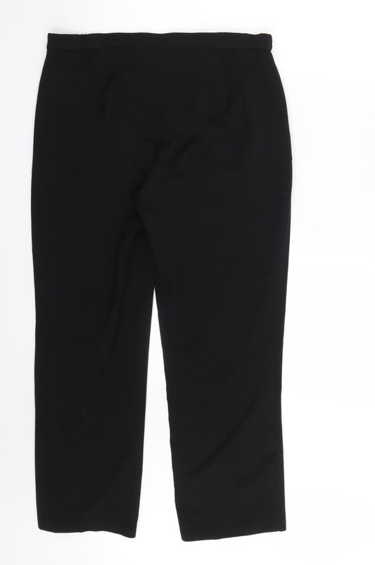 Womens UK Size 12 M&S Regular Fit  Black Trousers