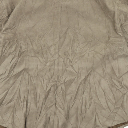 Womens UK Size 18 Jumper Brown Basic Button-Up