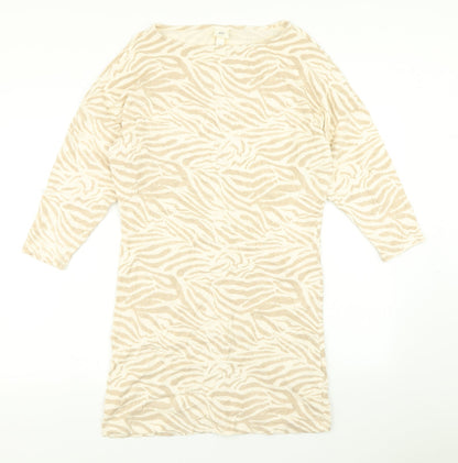H&M Womens Brown Animal Print  A-Line  Size S