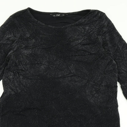 F&F Womens Black   A-Line  Size 14  - Bell sleeve
