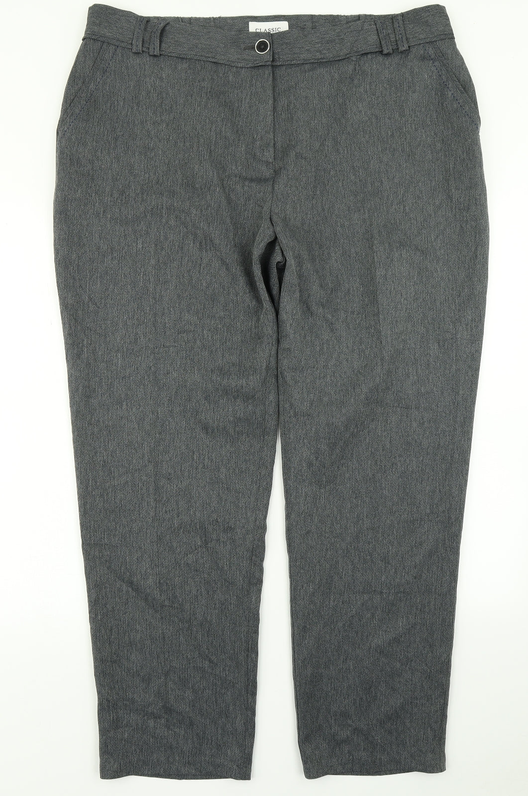 Classic Womens Grey   Dress Pants Trousers Size 20 L28 in