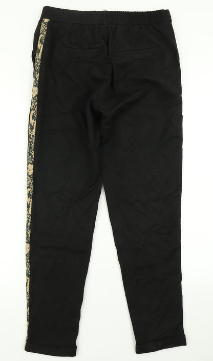 Womens UK Size M VERO MODA Regular Fit Dress Pants Black Trousers