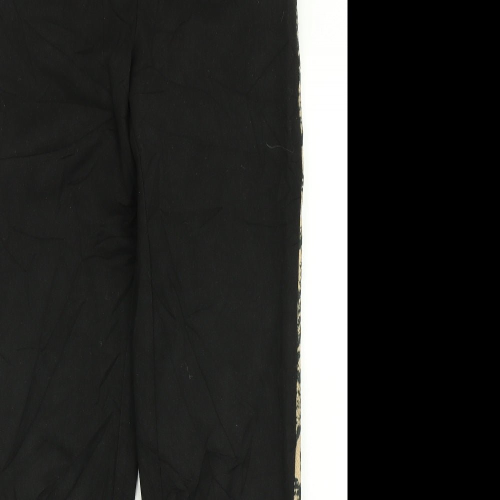 Womens UK Size M VERO MODA Regular Fit Dress Pants Black Trousers