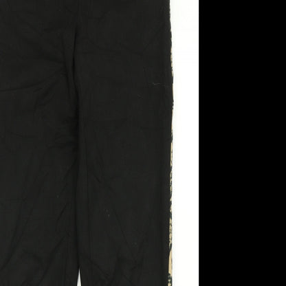 Womens UK Size M VERO MODA Regular Fit Dress Pants Black Trousers