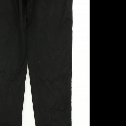 Womens UK Size M VERO MODA Regular Fit Dress Pants Black Trousers