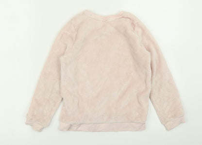 H&M Girls Pink   Pullover Sweatshirt Size 7-8 Years