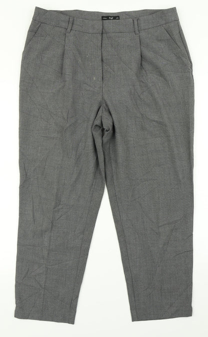 F&F Womens Grey   Dress Pants Trousers Size 16 L24 in
