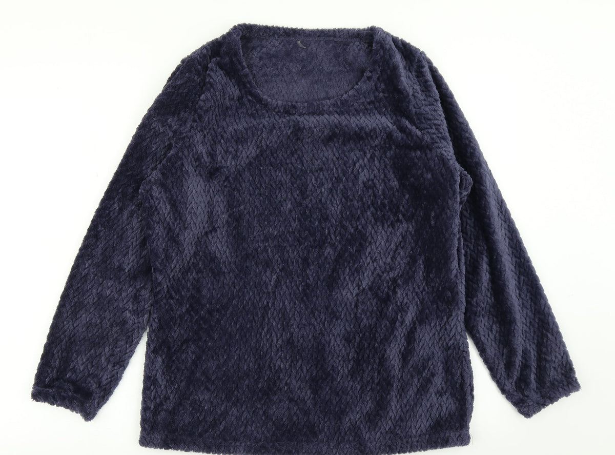 George Womens Blue Solid  Top Pyjama Top Size 8
