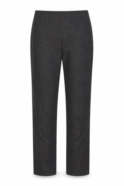 Marks & Spencer Womens Grey Houndstooth Jersey Trousers  Size 12 L29 in