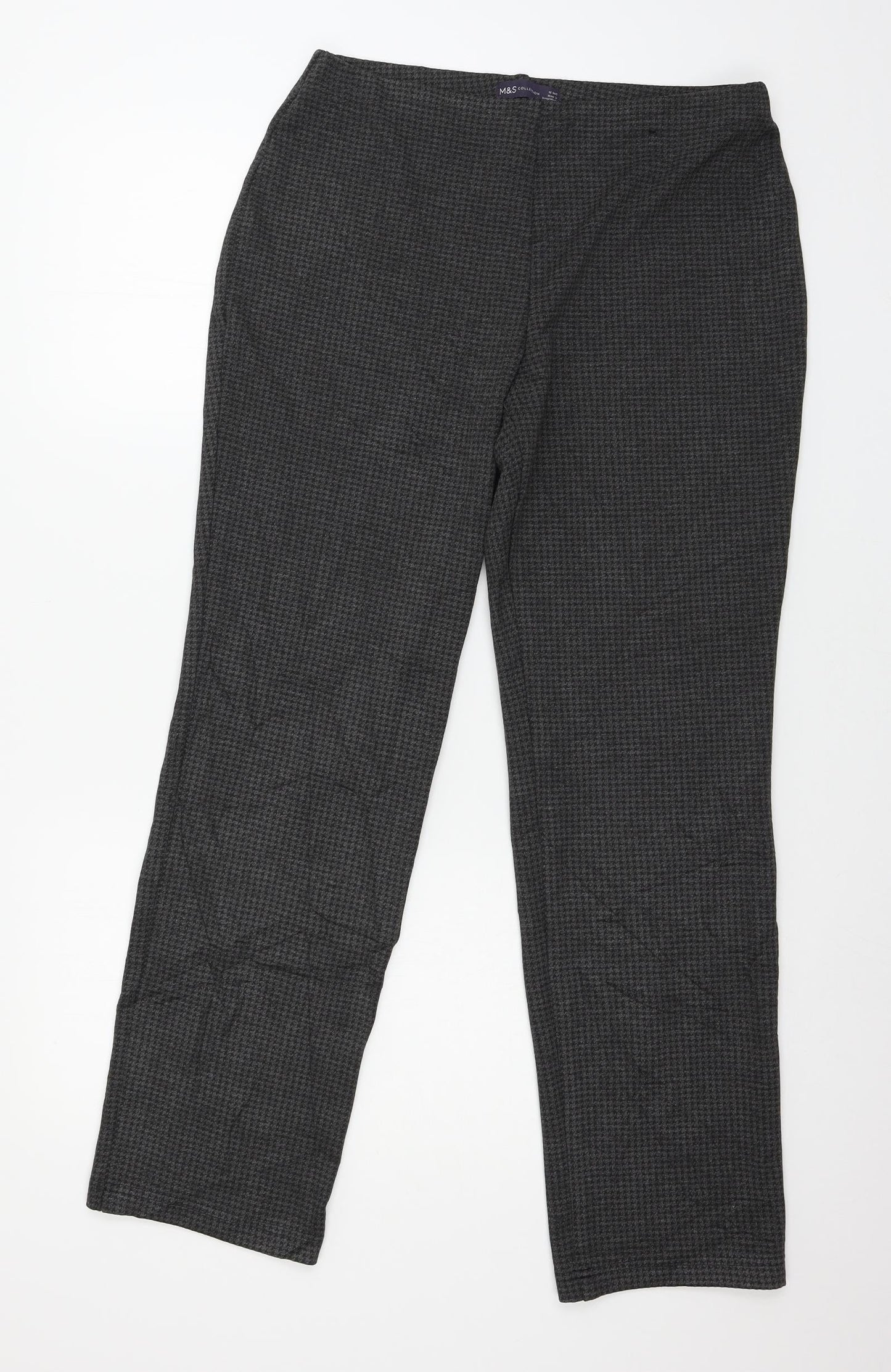 Womens UK Size 12 Marks and Spencer Regular Fit  Grey Trousers