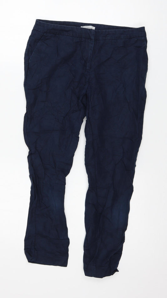 Womens UK Size 6 H&M Regular Fit  Blue Trousers