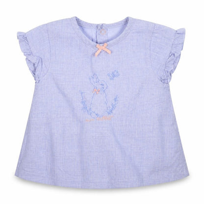 Tu Girls Blue  Jersey Basic T-Shirt Size 6-9 Months  - Peter Rabbit
