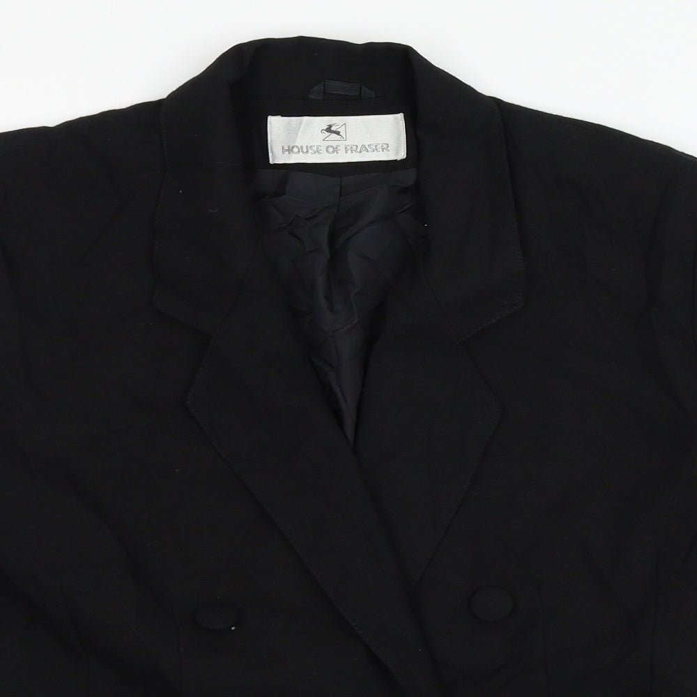 House of Frazer Womens Black   Jacket  Size 12