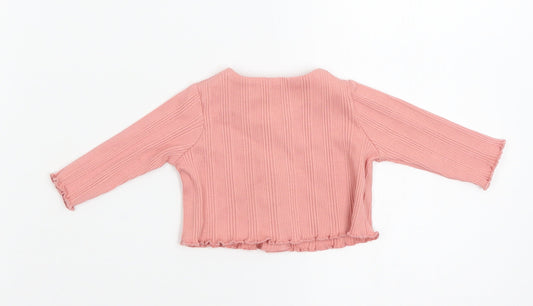 George Girls Pink  Jersey Cardigan Jumper One Size