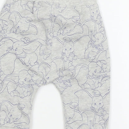 George Boys Grey Geometric Jersey Jogger Trousers Size 0-3 Months  - Dumbo
