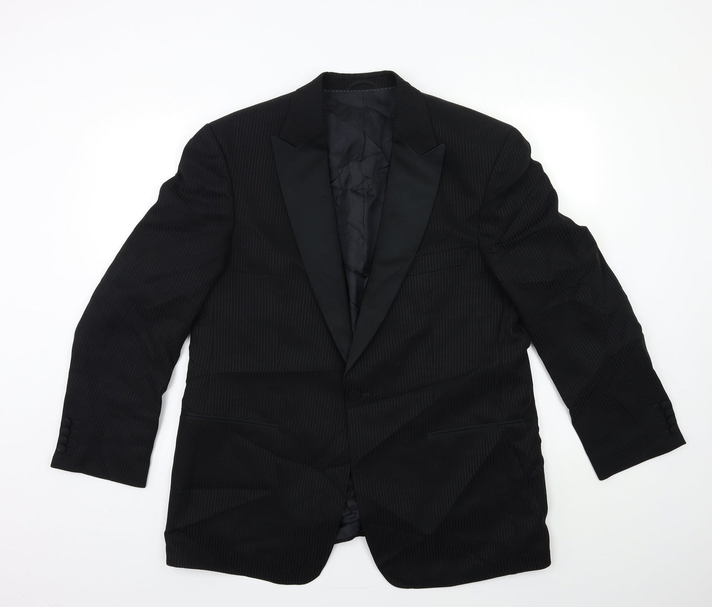 Mens UK Size 44 MASTERHAND Regular Black Suit Jacket