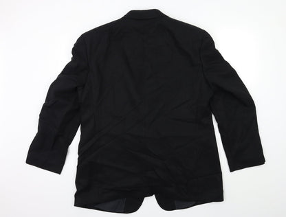 Mens UK Size 44 MASTERHAND Regular Black Suit Jacket