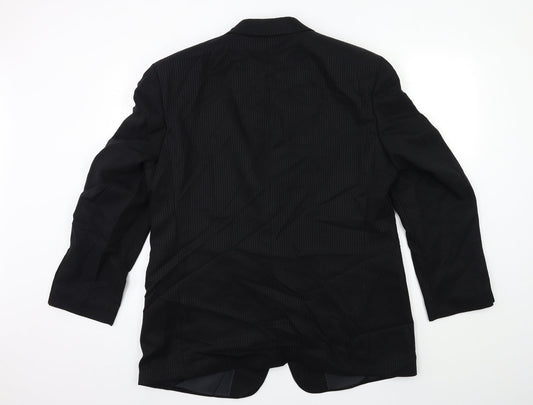 Mens UK Size 44 MASTERHAND Regular Black Suit Jacket