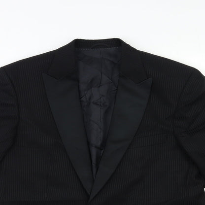Mens UK Size 44 MASTERHAND Regular Black Suit Jacket