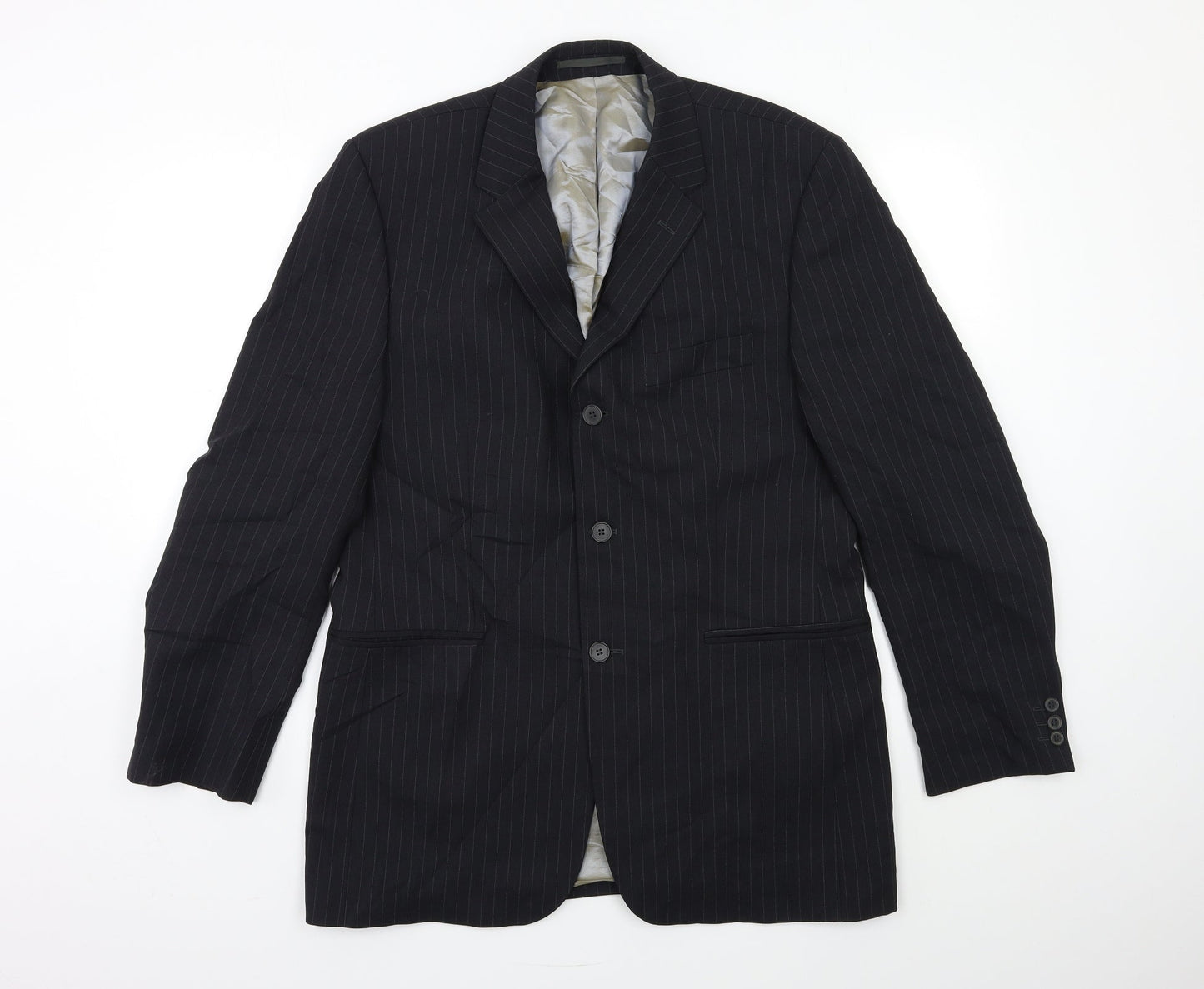 Mens UK Size 40 City Survival Regular Black Suit Jacket