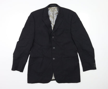 Mens UK Size 40 City Survival Regular Black Suit Jacket