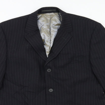 Mens UK Size 40 City Survival Regular Black Suit Jacket