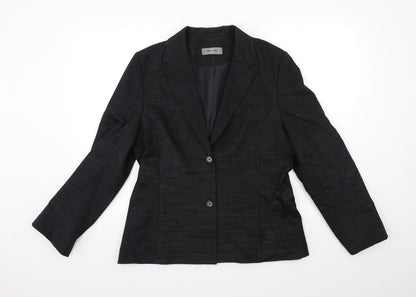 Womens UK Size 14 AMARANTO Regular Black Blazer