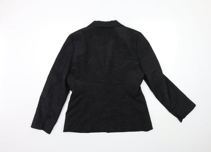 Womens UK Size 14 AMARANTO Regular Black Blazer