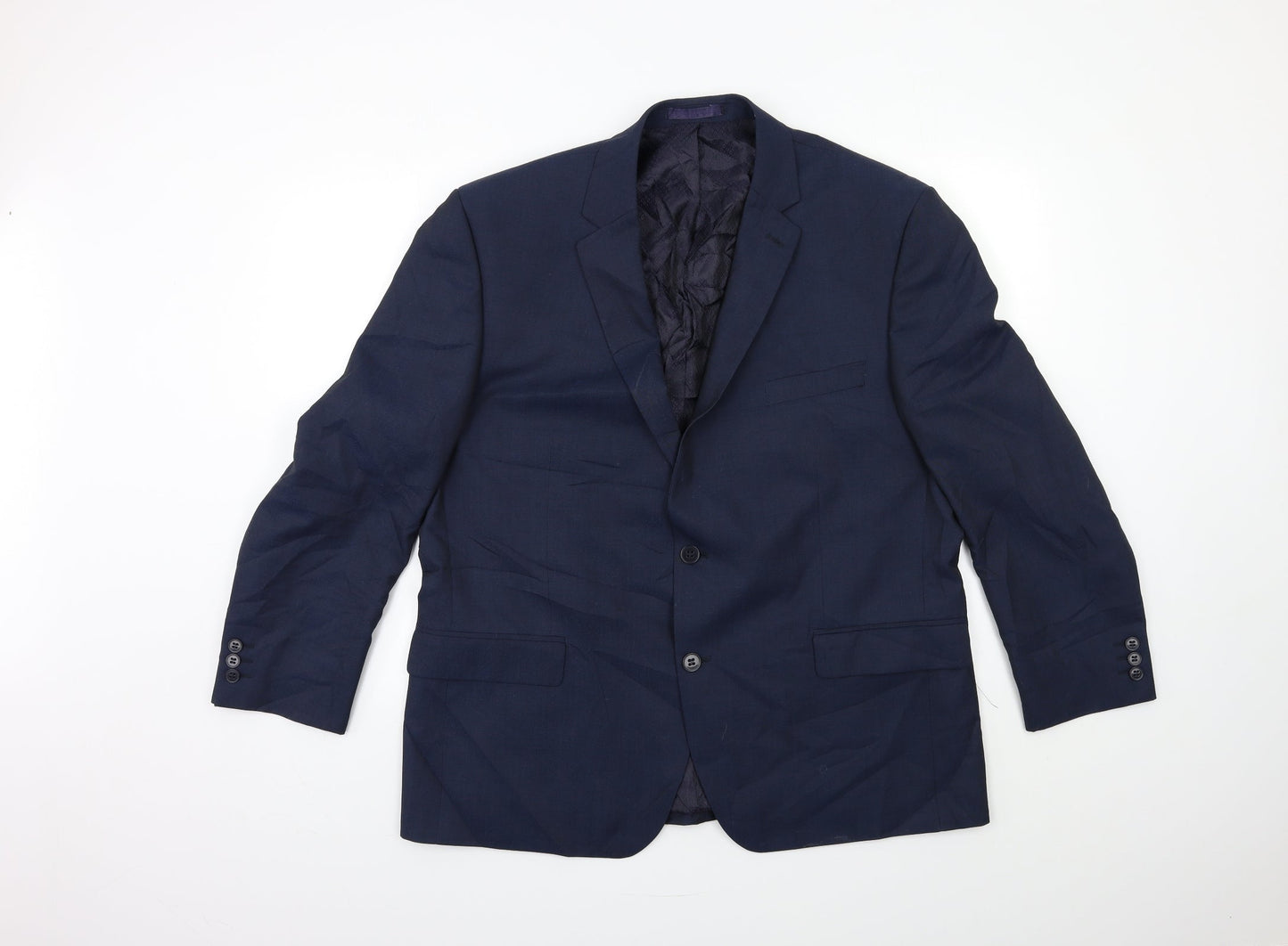 Mens UK Size 46 Preworn Regular Blue Suit Jacket