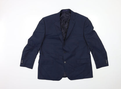 Mens UK Size 46 Preworn Regular Blue Suit Jacket