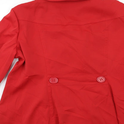 George Womens Red   Overcoat Coat Size 16